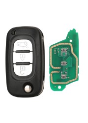 jingyuqin Flip Remote Key Fob 2/3 Buttons 433MHz ASK ID46 PCF7961 For Mercedes-Benz Citan 2012 - 2019 Smart W364