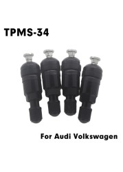 4pcs TPMS Tire Pressure Sensor Valve Metal Rubber Valves All Cars for Mercedes Audi Land Rover Volkswagen Patrol Buick Ford