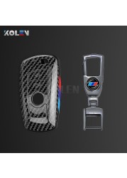 Carbon Fiber Car Remote Key Case Shell Cover Fob For BMW X3 X5 X6 F30 F34 E60 E90 F10 E34 E36 F20 G30 F15 F16 1 2 3 4 5 7 Series