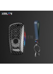 Carbon Fiber Car Remote Key Case Shell Cover Fob For BMW X3 X5 X6 F30 F34 E60 E90 F10 E34 E36 F20 G30 F15 F16 1 2 3 4 5 7 Series