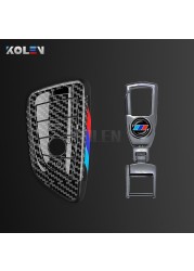 Carbon Fiber Car Remote Key Case Shell Cover Fob For BMW X3 X5 X6 F30 F34 E60 E90 F10 E34 E36 F20 G30 F15 F16 1 2 3 4 5 7 Series