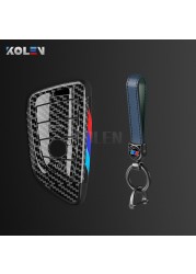 Carbon Fiber Car Remote Key Case Shell Cover Fob For BMW X3 X5 X6 F30 F34 E60 E90 F10 E34 E36 F20 G30 F15 F16 1 2 3 4 5 7 Series