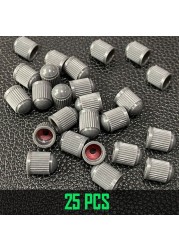 10/25/50/100pcs Black Tire Valve Caps, With Rubber O-Ring, Universal Stem Caps For Cars Bike, Bike, Truck, Motorcycle