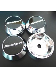 4pcs 65mm WedsSport Wheel Center Caps Hub Weds Sport Logo Emblem Badge Rims Cover Car Styling Accessories