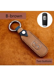 Remote Smart Car Key Case For Mazda 2 CX-5 Atenza Axela CX-7 CX-9 CX-3 CX-4 CX-8 MX5 M2 M3 M5 M6 GT Leather Keychain Cover Bag