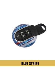 For Mini Cooper Key Case For Car Cover F54 F55 F56 F60 One D S Keychain Union Flag Bulldog JCW Protector Car Styling Accessories