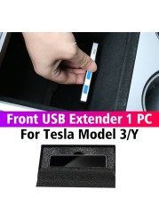 For Tesla 2021-2022 Model 3 Model Y 27W Intelligent Fast Charger Docking Station USB Ext Hub Interior Decoration Accessories