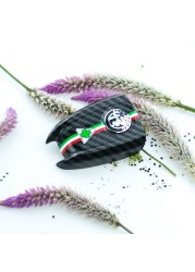 Carbon Fiber Key Cover Car Key Shell 3D Keychain for Alfa Romeo Giulia Stelvio Car Key Protector Cover