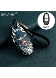 Leather Car Key Case For Infiniti Q50 QX60 Nissan Qashqai Juke J10 J11 X-Trail T32 T31 Kicks Tiida Pathfinder Note Design