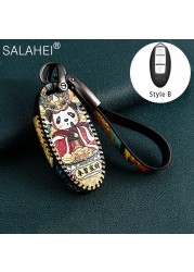 Leather Car Key Case For Infiniti Q50 QX60 Nissan Qashqai Juke J10 J11 X-Trail T32 T31 Kicks Tiida Pathfinder Note Design