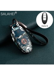 Leather Car Key Case For Infiniti Q50 QX60 Nissan Qashqai Juke J10 J11 X-Trail T32 T31 Kicks Tiida Pathfinder Note Design