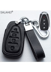 Leather For Car Key Case Auto Key Protection Cover For Chevrolet New Malibu XL Equinox Car Holder Shell Car Styling Accessories