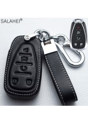 Leather For Car Key Case Auto Key Protection Cover For Chevrolet New Malibu XL Equinox Car Holder Shell Car Styling Accessories