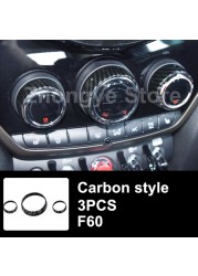 Modified Style Carbon Fiber Car Interior Stickers For Mini One Cooper S JCW Clubman F54 F55 F56 F57 F60 Countryman Accessories