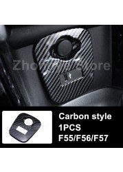 Modified Style Carbon Fiber Car Interior Stickers For Mini One Cooper S JCW Clubman F54 F55 F56 F57 F60 Countryman Accessories