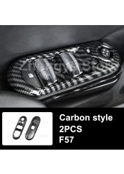 Modified Style Carbon Fiber Car Interior Stickers For Mini One Cooper S JCW Clubman F54 F55 F56 F57 F60 Countryman Accessories