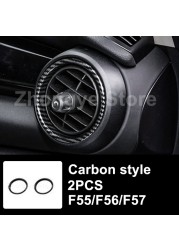 Modified Style Carbon Fiber Car Interior Stickers For Mini One Cooper S JCW Clubman F54 F55 F56 F57 F60 Countryman Accessories