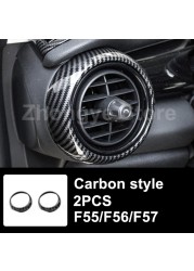 Modified Style Carbon Fiber Car Interior Stickers For Mini One Cooper S JCW Clubman F54 F55 F56 F57 F60 Countryman Accessories