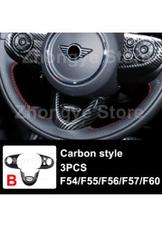 Modified Style Carbon Fiber Car Interior Stickers For Mini One Cooper S JCW Clubman F54 F55 F56 F57 F60 Countryman Accessories