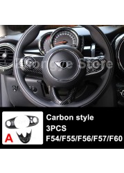 Modified Style Carbon Fiber Car Interior Stickers For Mini One Cooper S JCW Clubman F54 F55 F56 F57 F60 Countryman Accessories