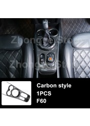 Modified Style Carbon Fiber Car Interior Stickers For Mini One Cooper S JCW Clubman F54 F55 F56 F57 F60 Countryman Accessories