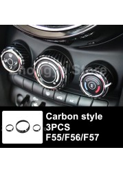 Modified Style Carbon Fiber Car Interior Stickers For Mini One Cooper S JCW Clubman F54 F55 F56 F57 F60 Countryman Accessories