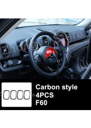 Modified Style Carbon Fiber Car Interior Stickers For Mini One Cooper S JCW Clubman F54 F55 F56 F57 F60 Countryman Accessories