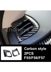 Modified Style Carbon Fiber Car Interior Stickers For Mini One Cooper S JCW Clubman F54 F55 F56 F57 F60 Countryman Accessories