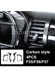 Modified Style Carbon Fiber Car Interior Stickers For Mini One Cooper S JCW Clubman F54 F55 F56 F57 F60 Countryman Accessories