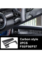 Modified Style Carbon Fiber Car Interior Stickers For Mini One Cooper S JCW Clubman F54 F55 F56 F57 F60 Countryman Accessories