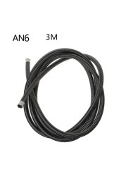 1/3 Meter AN4 AN6 AN8 AN10 Stainless Steel Braided Brake Oil Gas Fuel Line Hose Silver/Black Color New