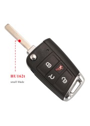 Jinyuqin Flip Folding Car Key Shell For Vw Seat Ibiza Skoda Superb Golf Mk7 Passat B8 Tiguan allspace Remote Key Case 4 Buttons