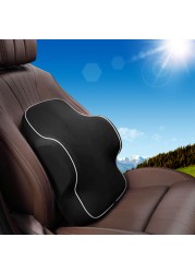 Car Neck Pillow Neck Pillow Lumbar Support Back Cushion Set Erognomic Design Fit Muscle Pain/Stress Relief for Car Seat