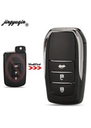 jingyuqin 2/3/4 Buttons Remote Control Key For Toyota Fortuner Prado Camry Rav4 Highlander Crown Housing Case Smart Keyless