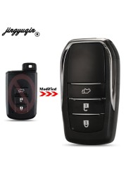 jingyuqin 2/3/4 Buttons Remote Control Key For Toyota Fortuner Prado Camry Rav4 Highlander Crown Housing Case Smart Keyless