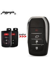 jingyuqin 2/3/4 Buttons Remote Control Key For Toyota Fortuner Prado Camry Rav4 Highlander Crown Housing Case Smart Keyless