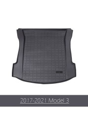 Full sets plain TPE rubber trunk frank mat for Model Y Tesla Model 3 2021-2022 2018-2020 cargo liners cargo tray car boot mats