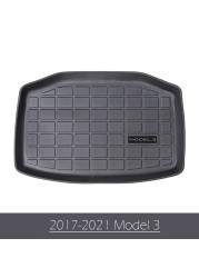 Full sets plain TPE rubber trunk frank mat for Model Y Tesla Model 3 2021-2022 2018-2020 cargo liners cargo tray car boot mats