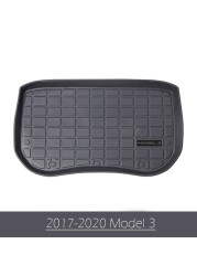 Full sets plain TPE rubber trunk frank mat for Model Y Tesla Model 3 2021-2022 2018-2020 cargo liners cargo tray car boot mats