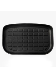 Full sets plain TPE rubber trunk frank mat for Model Y Tesla Model 3 2021-2022 2018-2020 cargo liners cargo tray car boot mats