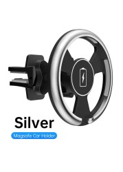 15W Magnetic Wireless Charger Car Phone Holder for iPhone 13 12 Pro Max Mini Magsafe Magnetic Wireless Car Charger Phone Holder