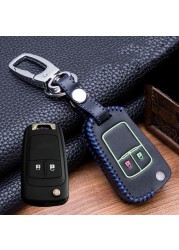 New Luminous Leather Car Key Case For Chevrolet Cruze Aveo Trax Opel Astra Corsa Meriva Zafira Antara J Mokka Badge For Buick