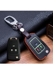 New Luminous Leather Car Key Case For Chevrolet Cruze Aveo Trax Opel Astra Corsa Meriva Zafira Antara J Mokka Badge For Buick