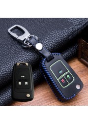 New Luminous Leather Car Key Case For Chevrolet Cruze Aveo Trax Opel Astra Corsa Meriva Zafira Antara J Mokka Badge For Buick