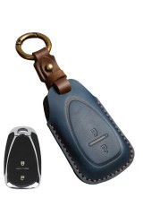 Luxury Leather Car Key Case Cover Fob Protector Keychain Holder For Chevy Chevrolet 2021 JM Trax Crvalier Cruze Malibu Keyring