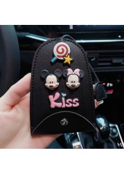 Large new cute creative auto products home car key key cover key chain pendant car key car accessories coin purse gift