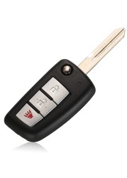 jingyuqin 2/3 BTN Remote Car Key Shell For Nissan Qashqai Sunny NV200 J11 Pulsar C13 Juke X-Trail T32 Micra Auto Flip Key NSN14