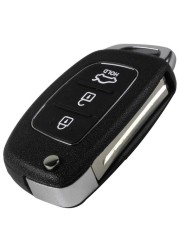 jingyuqin 10pcs/lots 3/4BTN Remote Key Fob Shell For Hyundai HB20 Santa Fe IX35 IX45 Accent I40 Flip Flip Key Cover