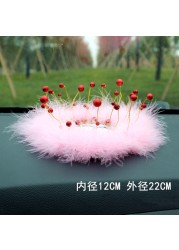 High-grade pearl feather car anti-slip mat dashboard mat perfume seat cushion mobile phone storage mat interior accessories