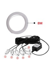 Car Led Decorative Light Atmosphere Lamps Car Party EL Wire Strip Light Auto Dashboard Audio Active APP Control Kit 4m/6m/8m